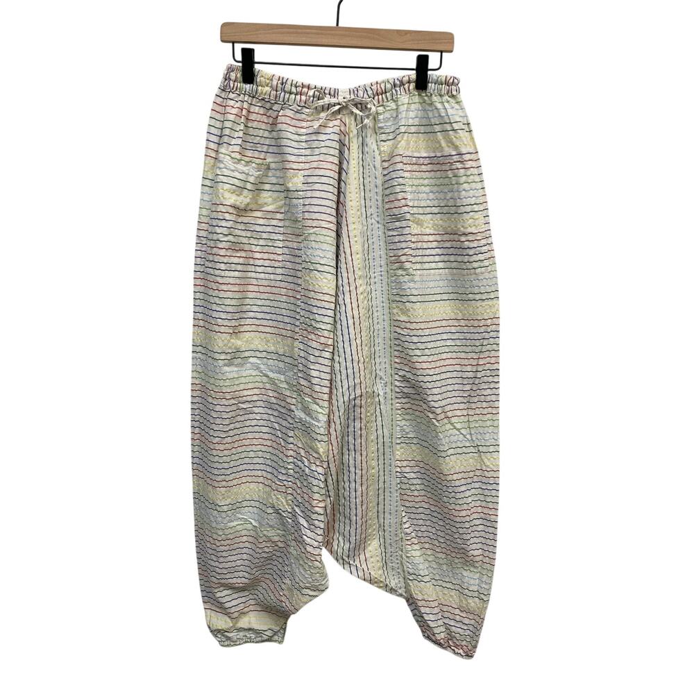 Sarjana Unisex Cotton Rainbow Stripe Harem Genie Dance Yoga Alibaba Hippie Pant